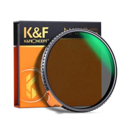 Cina K&F Waterproof Concept 82mm 1/4 ND2-32 Filter 2 Black Diffusion Variable in 1 Camera Lens Filter in vendita