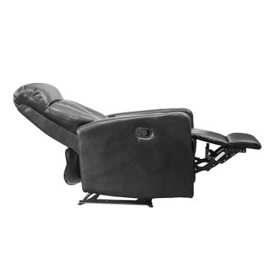 China (Other) Modern Design Cinema Home Theater Adjustable Luxury Black Genuine Leather Home Recliner for sale