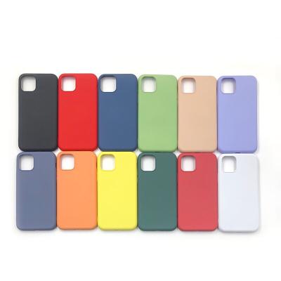 China Fashion and OEM Soft Silicone Case Microfiber Cloth Lining Cushion For iPhone 11 12 pro Max Back Cover Phone Case for sale