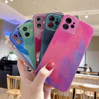 China Original Anti-drop Watercolor Marble Pattern Phone Case For iPhone 11 12 Pro Max XR X 8 Customize Logo Cover for sale