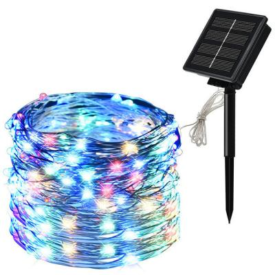 China Cooper wire string light Solar Christmas Outdoor Waterproof Garden String Lights  200 LED 8 Modes Fairy Lights for Xmas Yard Porch Camping Decoration for sale