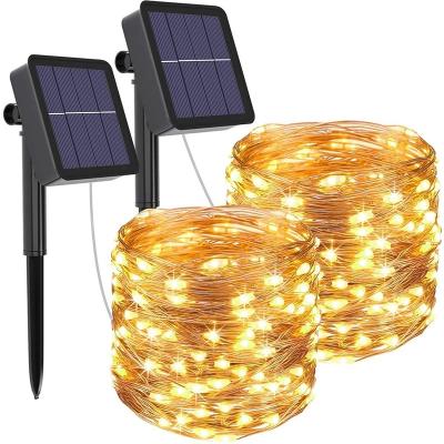 China Cooper wire string light LED Outdoor Solar String Lights 5M/10M/20M Fairy Christmas Party Decorative Light Garland Solar Garden Waterproof for sale