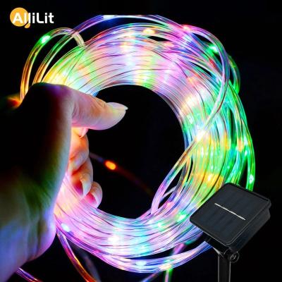 China Cooper wire string light Solar Led Light Outdoor Garden Christmas Decoration Garland Xmas Solar Rope String Light Fairy Strip 32m/22m/12m/7m for sale