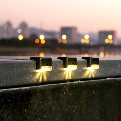 China Garden Outdoor abs led solar power stair step fence lamp solar led garden wall lights for sale