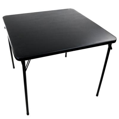 China Outdoor Table Square Folding Standard Deck Card Game Black Table for sale