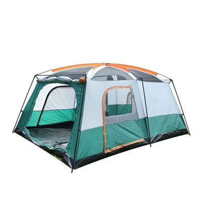 China Straight tie type 8 people large luxury family tent outdoor camping tent for sale for sale