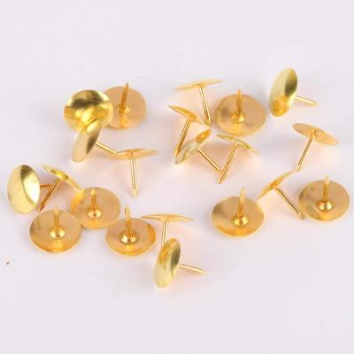 China School Home Office Gold Color Thumbtips, Drawing PinsIn a pack of 100 pieces for School Home Office use for sale