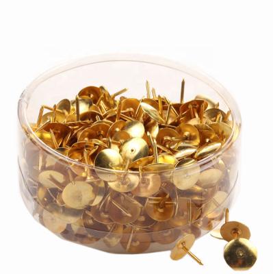 China Eco - Friendly Promotional Gold Color Flat Head Thumb Tips For Office Use for sale