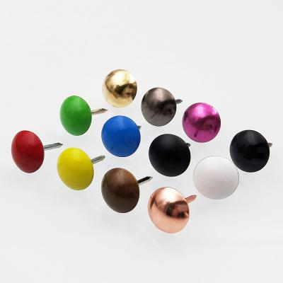 China Hat Assorted Color Upholstery Tacks Furniture Sofa Thumb Tacks Bag Of 100Pcs for sale