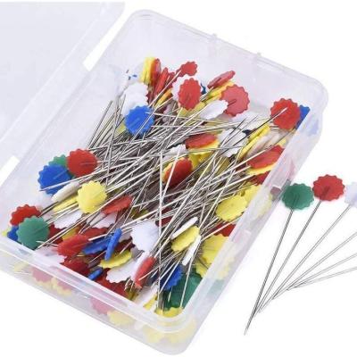 China 100pcs Eco-friendly Promotional Flower Head Pins , Straight Quilting Pins For Sewing Patchwork for sale