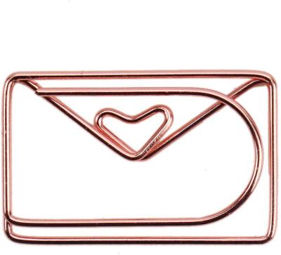 China Eco - Friendly Promotional Bulk Packaging Cute Envelope Shaped Paper Clips With Rose Gold Color For Bookmark for sale