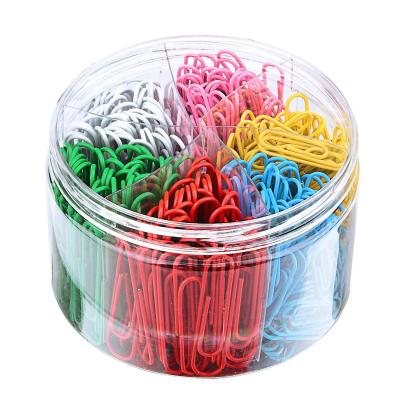 China Promotional Assorted Colors Eco-Friendly Gem Paper Clips Vinyl Coated Jumbo, in Pack of 450Pcs for sale