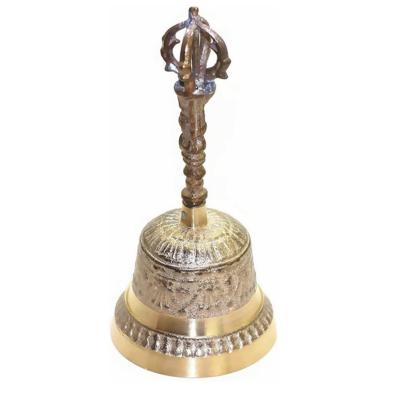 China Handmade Antique Brass World Bells, School Bells for School Reception Dinner Store Hotel Service for sale