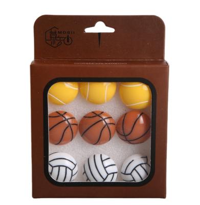 China Eco - Friendly Promotional Creative Baseball Push Pins , Soccer Thumb Spikes For Bulletin Boards for sale