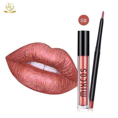 China The latest combination vegan matte lip gloss lip pencil set with 12 colors for sale