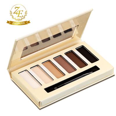 中国 Top Selling Make Up Cosmetics 6 Color Eyebrow Kit With Eyebrow Powder And Makeup Tool 販売のため