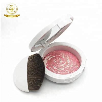 China Face Makeup Cheek Baked Powder Blusher With Brush for sale