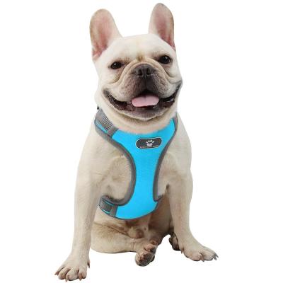 China Adjustable Reflective Pet Oxford Honeycomb Explosion Proof Dog Harness Medium Large Pet Harness for sale