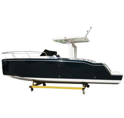 China 2022 New Design 7.8m Hot Sale High Quality Fiberglass Center Console Yacht Fishing Boat With CE Certification for sale