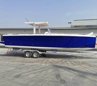 China Latest Design 2022 Fiberglass Leisure Fishing Boat 8.6 Meters With CE Certification for sale