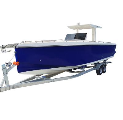 China Fiberglass 28ft Center Console Leisure Fishing Yacht With Cabin for sale