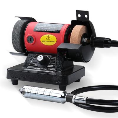 China Household or diy small mini bench electric grinding machine price of carve polish cutting polish with flexible shaft for sale