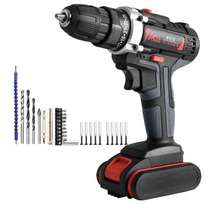 China High performance 18v lithium battery rechargeable cordless drill screwdriver machine electric power tools with dual speed accessories for sale