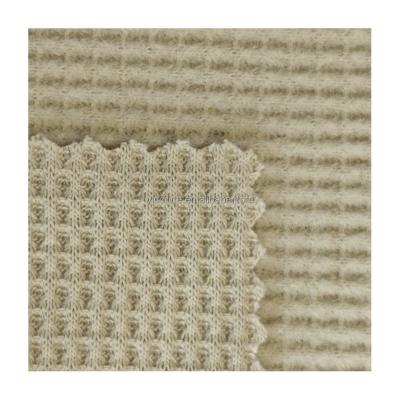 China Anti Pill YDA4061B# knitted soft cotton fabric waffle polyester fleece fabric for sale