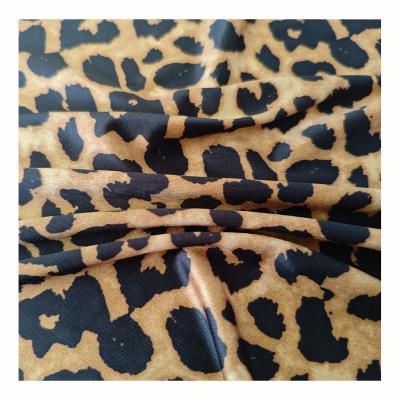 China Anti Pill YDDP001# Four way stretch leopard pattern printed fabric for swimsuit and swimwear for sale