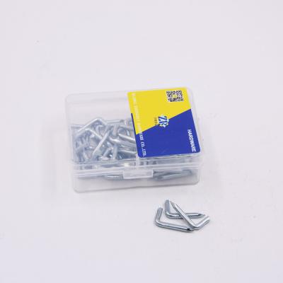 China Premium Iron Single Leg Zinc Galvanized Square Hook L Type Nail for sale