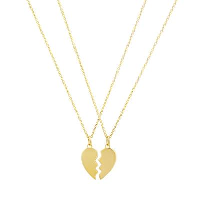 China FASHIONABLE Best Friend Necklaces Gold Heart Classic Necklaces 925 Sterling Silver Necklace for sale