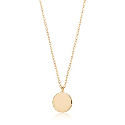 China FASHIONABLE Real 925 Gold Delicate Necklaces Silver Disc Necklace Pendants For Necklace for sale