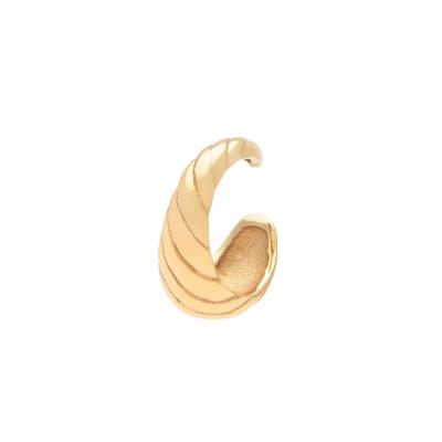 China Trendy designer earrings brands gold twist ear cuff earrings popular 925 silver for sale