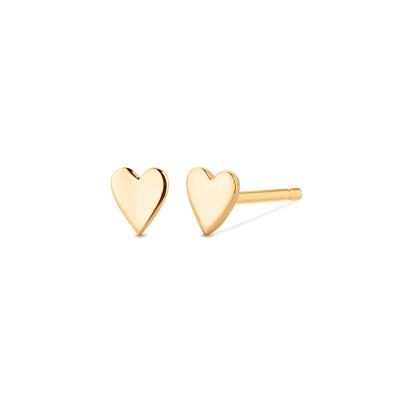 China Cute Mini Heart Stud Earrings Silver Gold TRENDY Stud Earrings 925 Stud Earrings Jewelry for sale