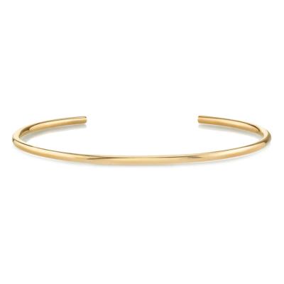 China FASHIONABLE Thin Silver Cuff Jewelry Minimalist 14k Gold Bangle Bracelets Bangles for sale