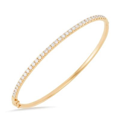 China FASHIONABLE Diamond 925 Classic Bracelet Jewelry Gold Bangle Women Silver for sale