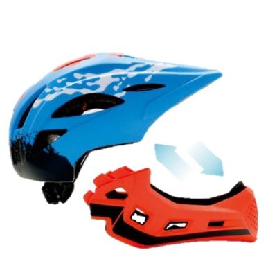 China Breathable Full Face Shell Safety Sports Bicycle Dirt Dismountable Bicycle Cartoon Recycling Cycling Riding Sports Bike Riding Helmet For Kids for sale