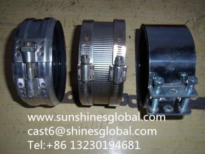 China Hubless Pipe Couplings/Type A Couplings/Rapid Couplings/Grip Clamps for sale