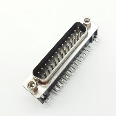 China Male Row 8.08mm Right Angle DR15PIN 25PIN 37PIN 9PIN DR DB Connector PCB Factory Brass D-SUB Dual for sale