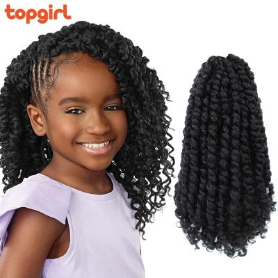 China Passion Twist Hair 10 Inch Passion Twist Africa Braids Passion Twist Hair Synthetic Crochet Spring Pre-twisted Pre-looped Crochet Hair For Women for sale