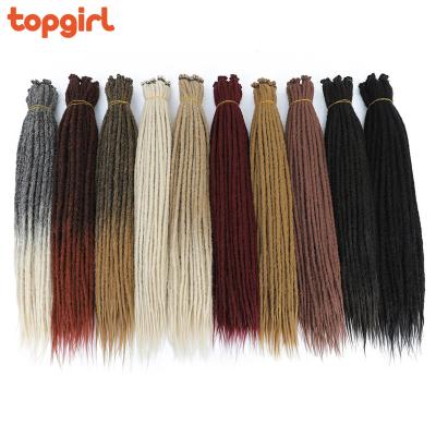 China Wholesale V-Tip Synthetic Hair Dreadlocks Soft Handmade Accessories Long Locs Crochet Hair Dreadlock Braiding Extensions For Women And Men for sale