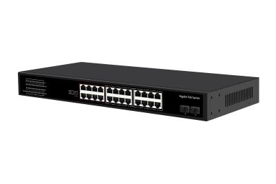 China Full Fiber Gigabit Poe Switch 10gbe 26 Port High Performance Network for sale