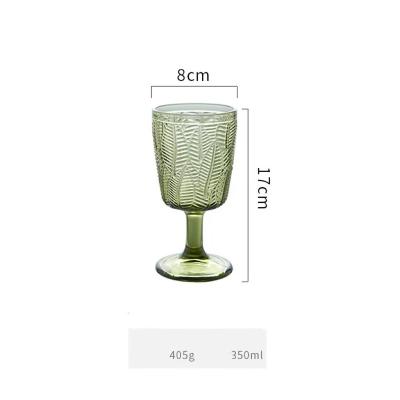 China Relief Carving Ceramic Glass European Juice Decoration Wedding Goblet Wine French Style Embossed Glass Teapot for sale