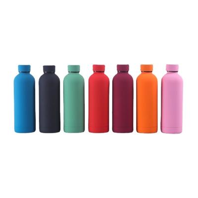 China Foreign trade viable hot sale thermos stainless steel double-layer vacuum creative sports bottle frosted solid color for sale