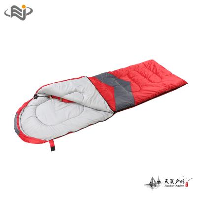 China Red New Arrival 210T Ripstop Waterproof Crepe Style Travel Hiking Camping Envelope Sleeping Bag for sale