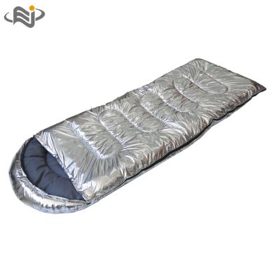 China 2019 New Design Traveler Camping Sleeping Bag Lightweight 290TPolyster CoatingSilver Waterproof Camping Increasing Sleepingbag Custom Logo for sale