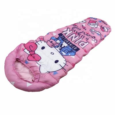 China Mummy Envelope With Hood Kids Sleeping Bag Cartoon Printing For Outdoor Camping Hiking Travel 195*75*50cm for sale