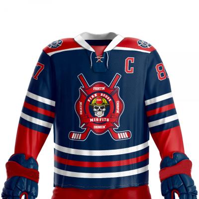 China Custom Embroidery Ice Hockey Jersey USA Hockey Jersey Antibacterial Tackle Twill Tank Top for sale