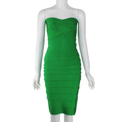 China Four Bright Colors Soft Strapless Bandage Dress For Celebrity for sale