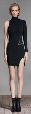 China Eco - Friendly Long Sleeve Black Bandage Dress Fabulous For Club for sale